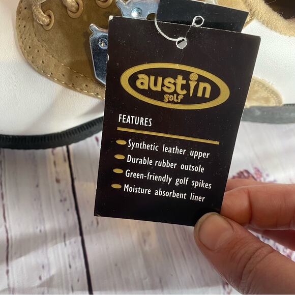 Austin White and Tan Golf Shoes NWT - Picture 6 of 8